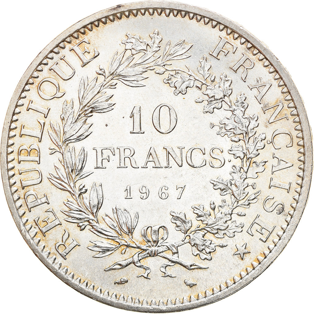 Coin, France, Hercule, 10 Francs, 1967, Paris, AU(55-58), Silver, KM:932
