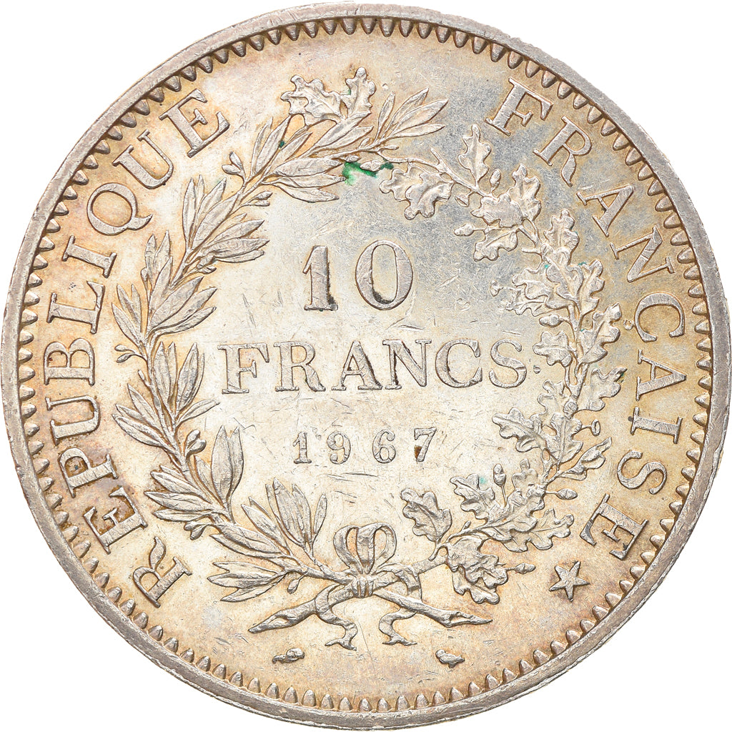 Coin, France, Hercule, 10 Francs, 1967, Paris, AU(55-58), Silver, KM:932