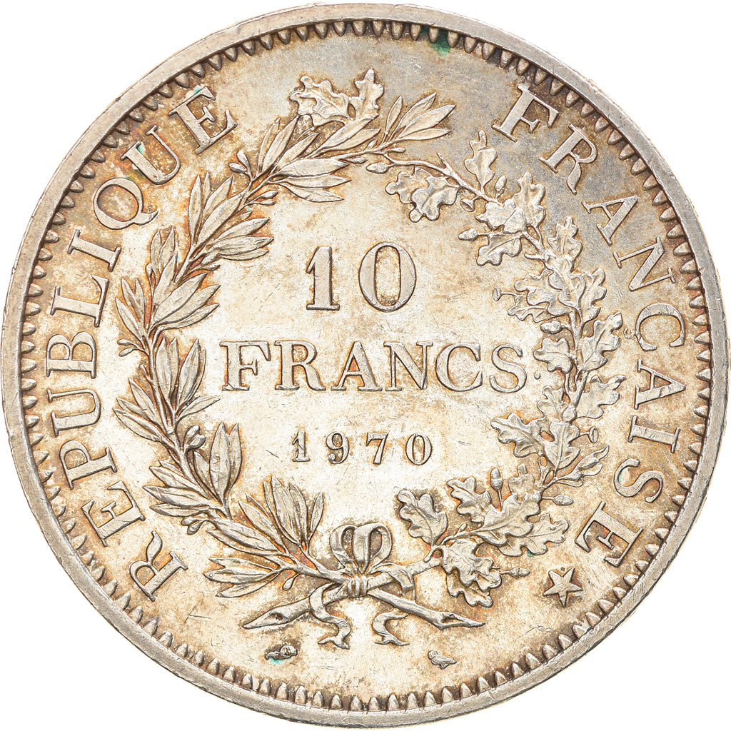 Moeda, França, Hercule, 10 Francs, 1970, Paris, AU(55-58), Prata, KM:932