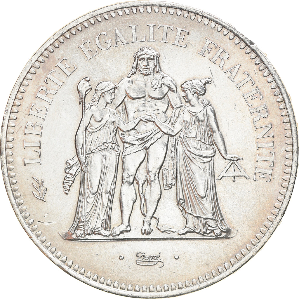 Coin, France, Hercule, 50 Francs, 1974, Paris, AU(55-58), Silver, KM:941.1