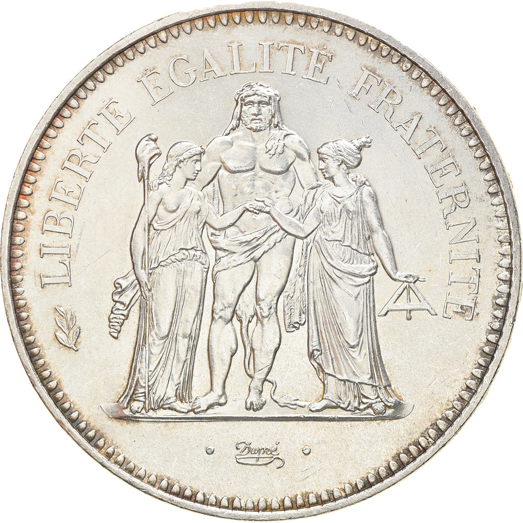 Coin, France, Hercule, 50 Francs, 1974, Paris, AU(55-58), Silver, KM:941.1