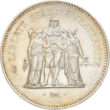 Coin, France, Hercule, 50 Francs, 1975, Paris, AU(55-58), Silver, KM:941.1