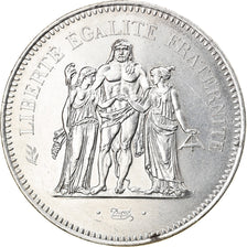 Moeda, França, Hercule, 50 Francs, 1976, Paris, AU(55-58), Prata, KM:941.1