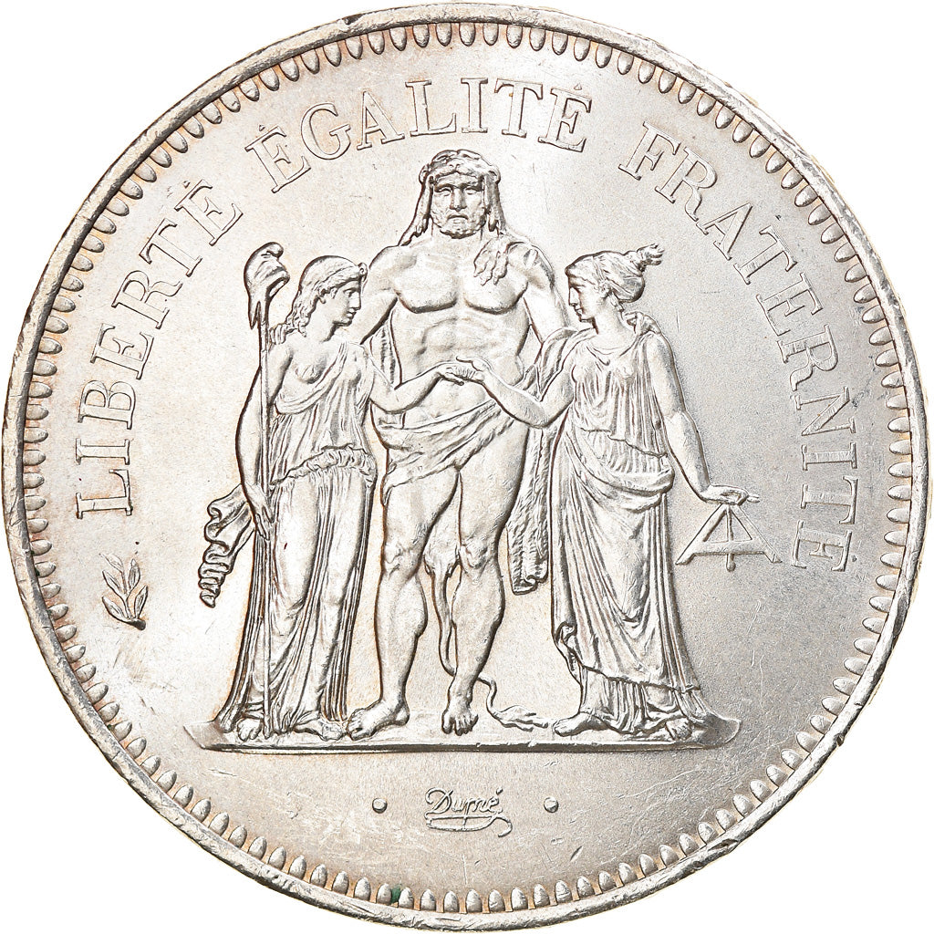 Coin, France, Hercule, 50 Francs, 1976, Paris, AU(55-58), Silver, KM:941.1