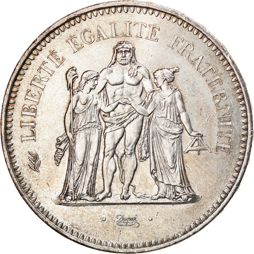 Moneta, Francia, Hercule, 50 Francs, 1977, Paris, SPL-, Argento, KM:941.1