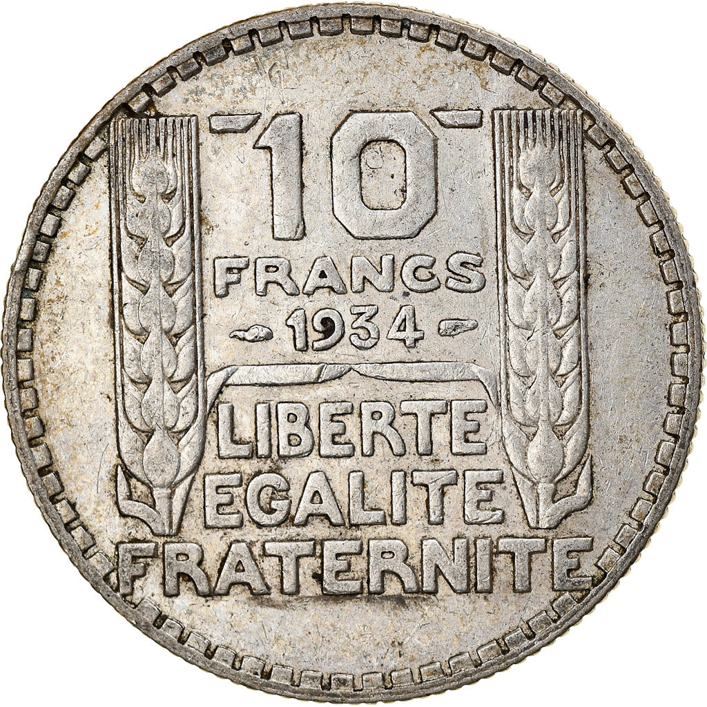 Coin, France, Turin, 10 Francs, 1934, Paris, EF(40-45), Silver, KM:878