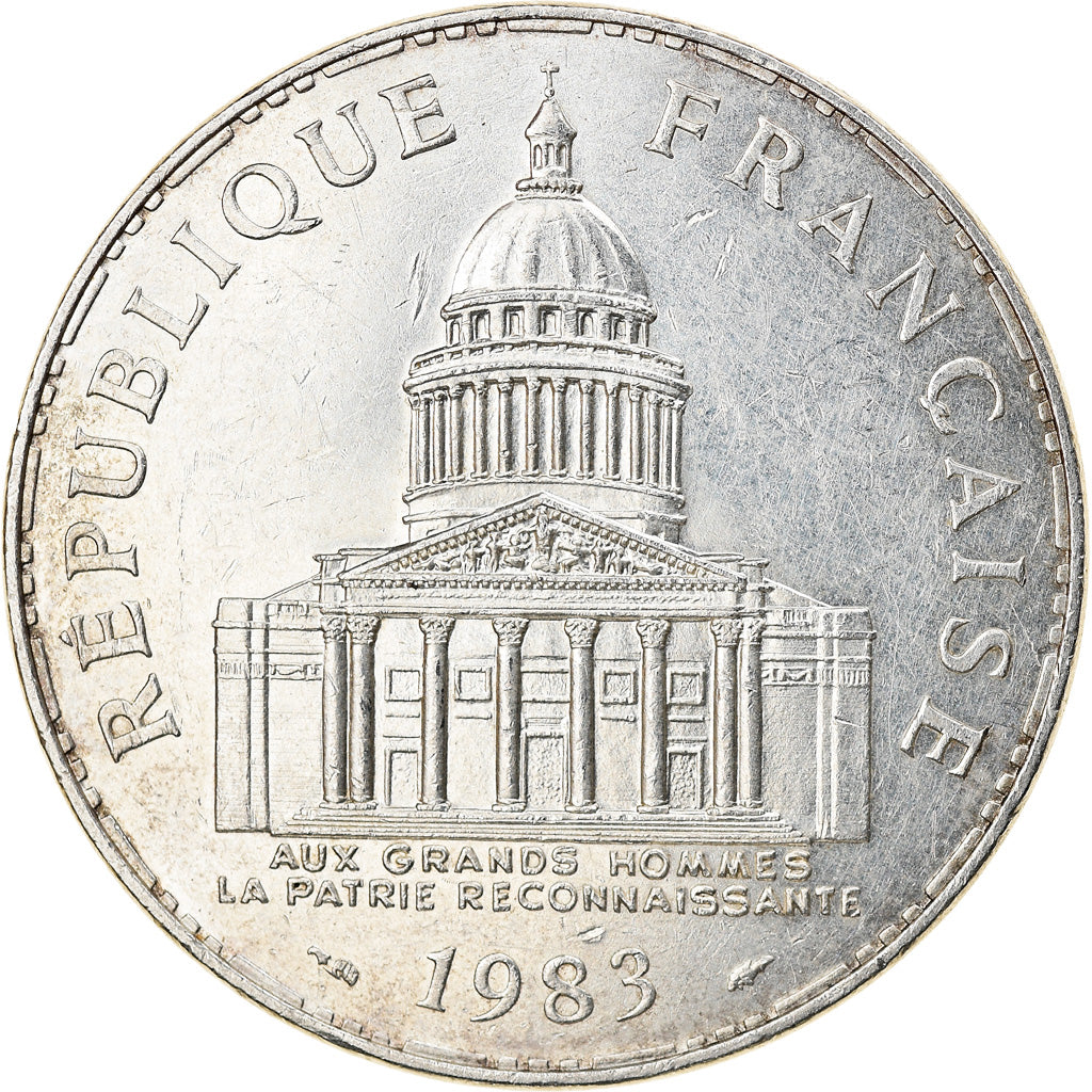 Munten, Frankrijk, Panthéon, 100 Francs, 1983, Paris, ZF+, Zilver, KM:951.1
