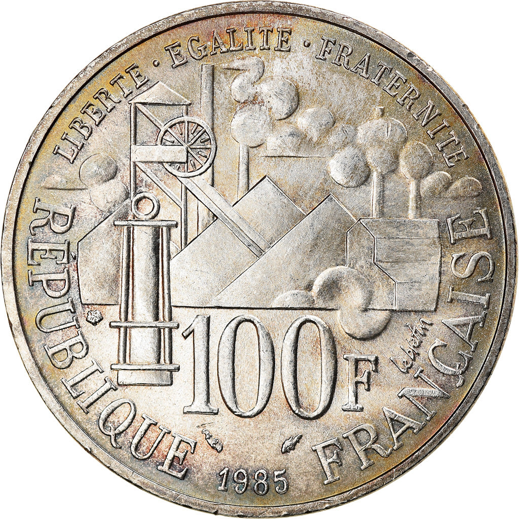 Moneta, Francia, Germinal, 100 Francs, 1985, SPL-, Argento, KM:957, Gadoury:900