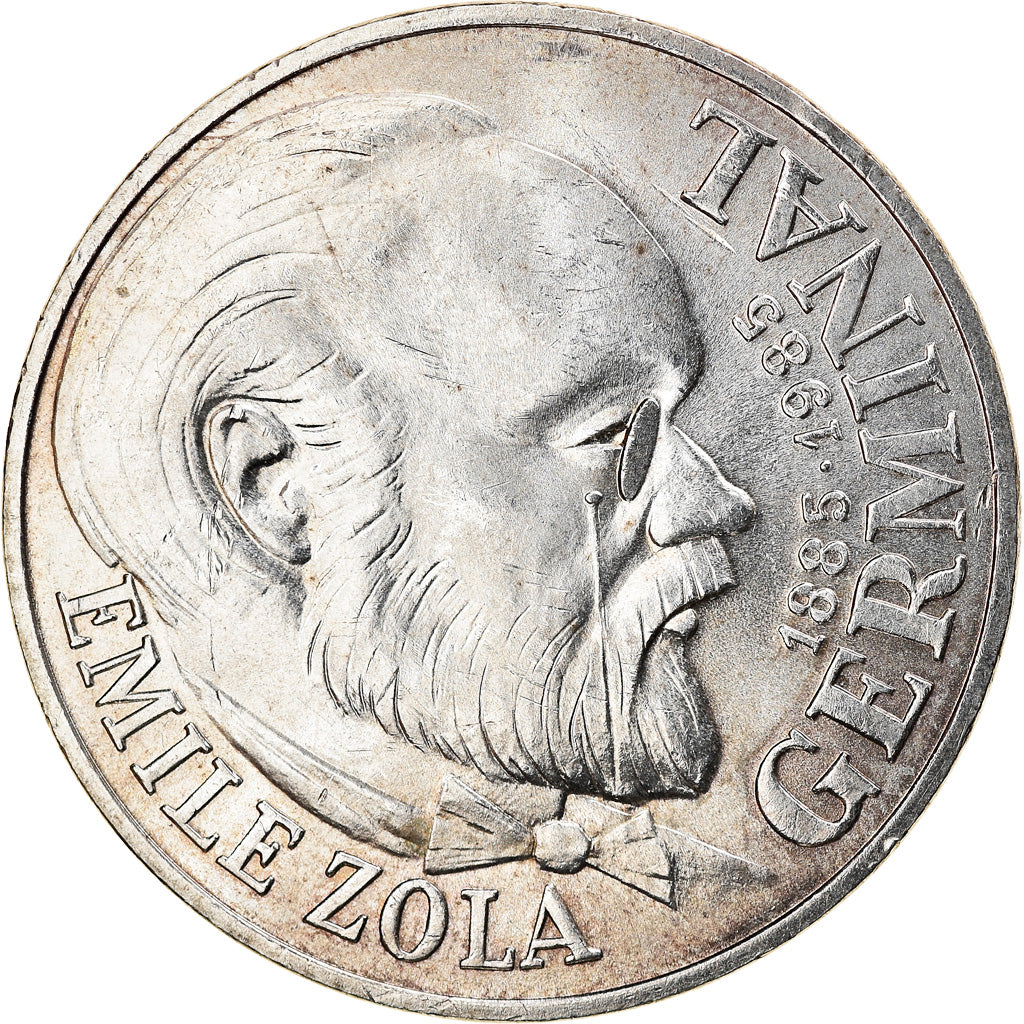 Moneta, Francja, Germinal, 100 Francs, 1985, AU(55-58), Srebro, KM:957