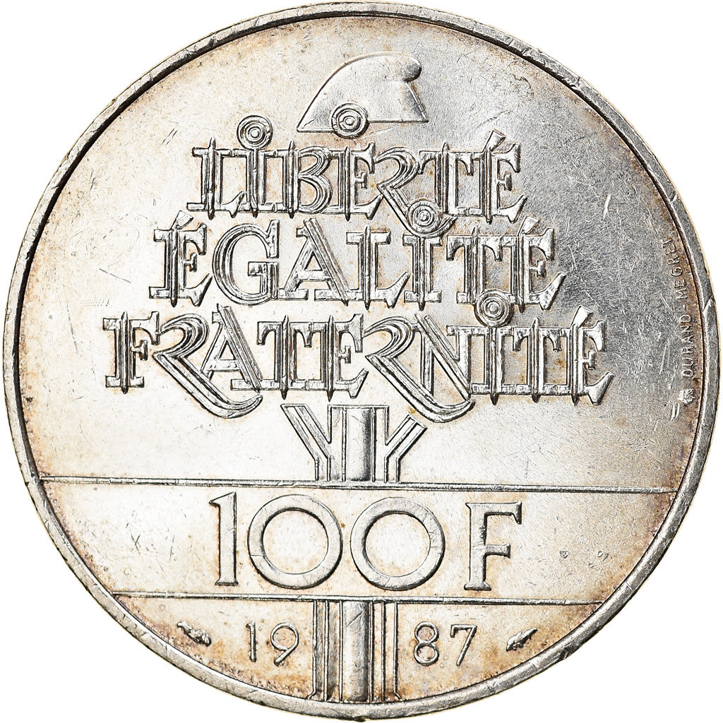 Moneta, Francia, Lafayette, 100 Francs, 1987, SPL-, Argento, KM:962, Gadoury:902