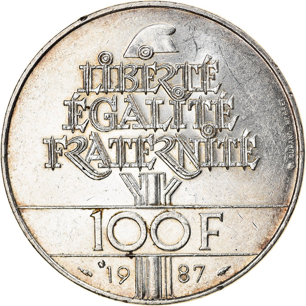 Moneta, Francia, Lafayette, 100 Francs, 1987, SPL-, Argento, KM:962, Gadoury:902