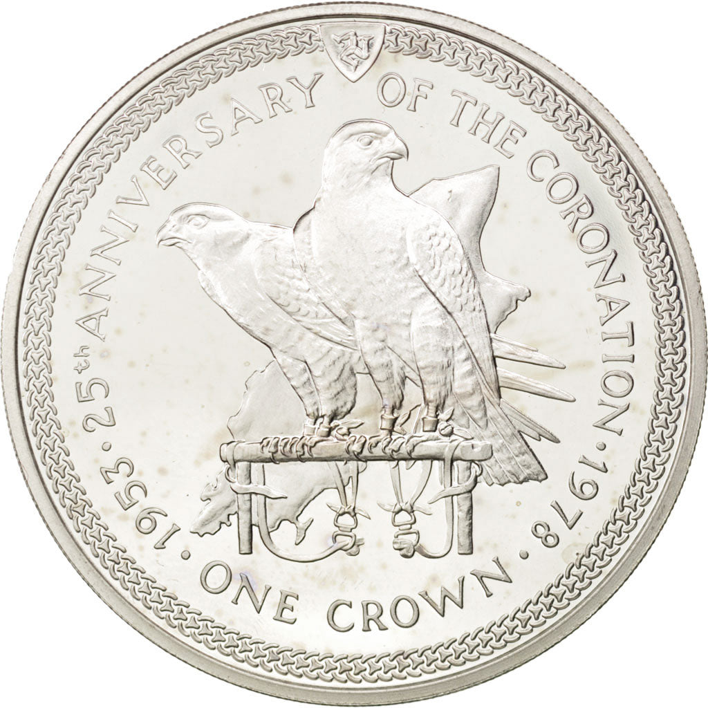 Coin, Isle of Man, Elizabeth II, Crown, 1978, Pobjoy Mint, MS(63), Silver