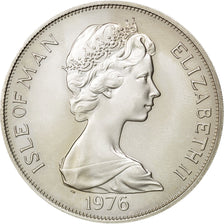 Münze, Isle of Man, Elizabeth II, Crown, 1976, Pobjoy Mint, UNZ, Silber, KM:38a
