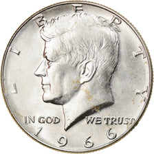 Münze, Vereinigte Staaten, Kennedy Half Dollar, 1966, Philadelphia,UNZ, KM 202a