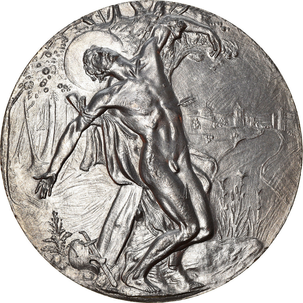 France, Medal, Gravure, Grand Prix de Rome, Saint Sébastien, Arts & Culture