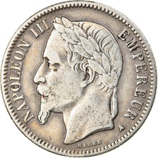 Coin, France, Napoleon III, Franc, 1867, Paris, VF(30-35), KM 806.1