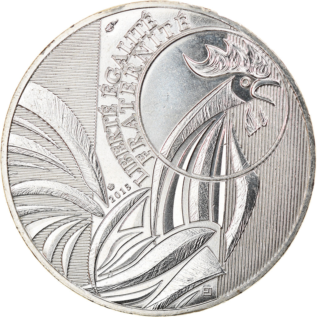France, 10 Euro, Coq, 2015, AU(55-58), Silver, Gadoury:EU727