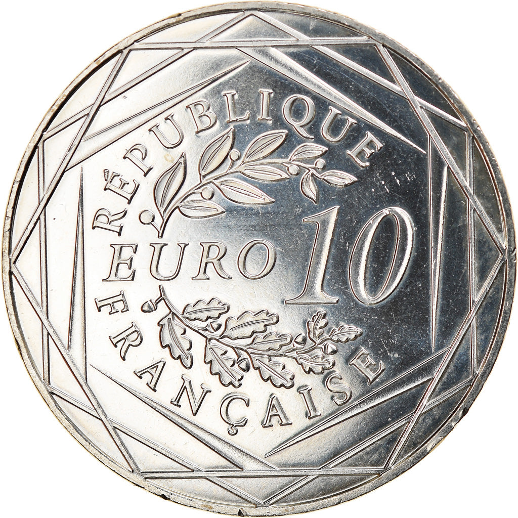 France, 10 Euro, Coq, 2015, AU(55-58), Silver, Gadoury:EU727