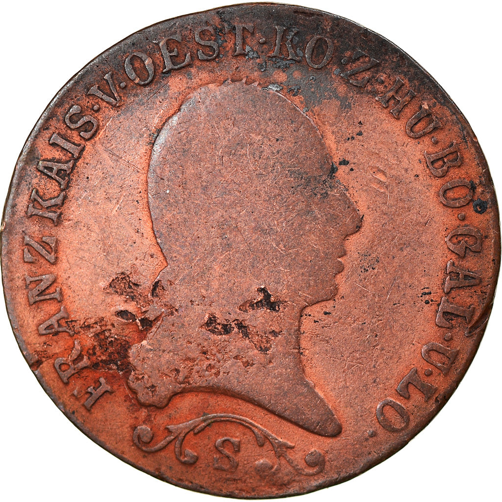 Munten, Oostenrijk, Franz II (I), Kreuzer, 1812, Schmollnitz, FR+, Koper