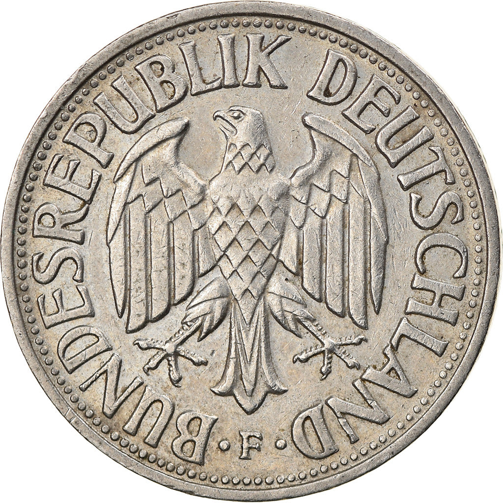 Coin, GERMANY - FEDERAL REPUBLIC, Mark, 1957, Stuttgart, EF(40-45)