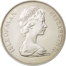 Coin, Isle of Man, Elizabeth II, 25 Pence, 1975, Pobjoy Mint, MS(63), Silver