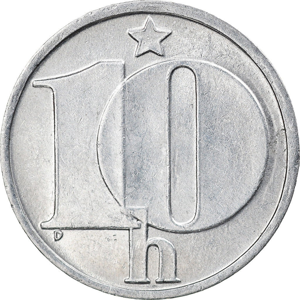 Münze, Tschechoslowakei, 10 Haleru, 1986, VZ, Aluminium, KM:80