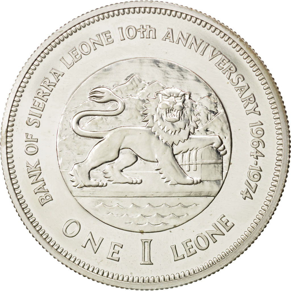 Coin, Sierra Leone, Leone, 1974, MS(63), Silver, KM:26a