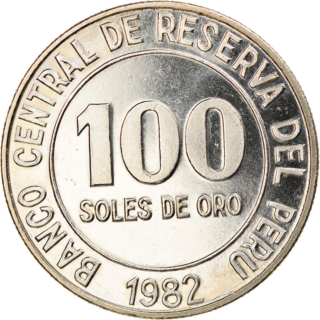 Coin, Peru, 100 Soles, 1982, MS(63), Copper-nickel, KM:283