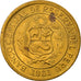 Moneda, Perú, 10 Soles, 1981, MBC, Latón, KM:272.2