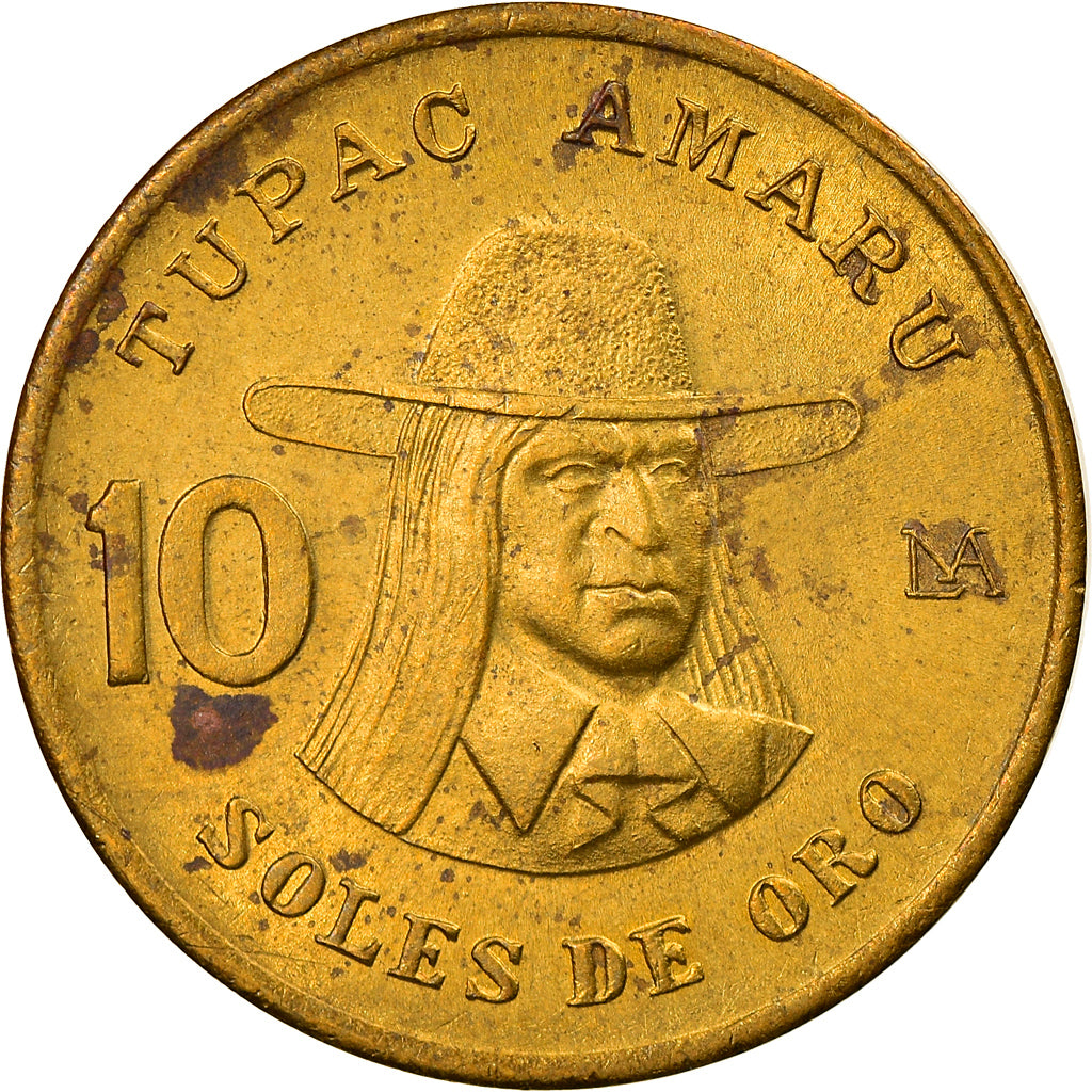 Moeda, Peru, 10 Soles, 1981, EF(40-45), Latão, KM:272.2