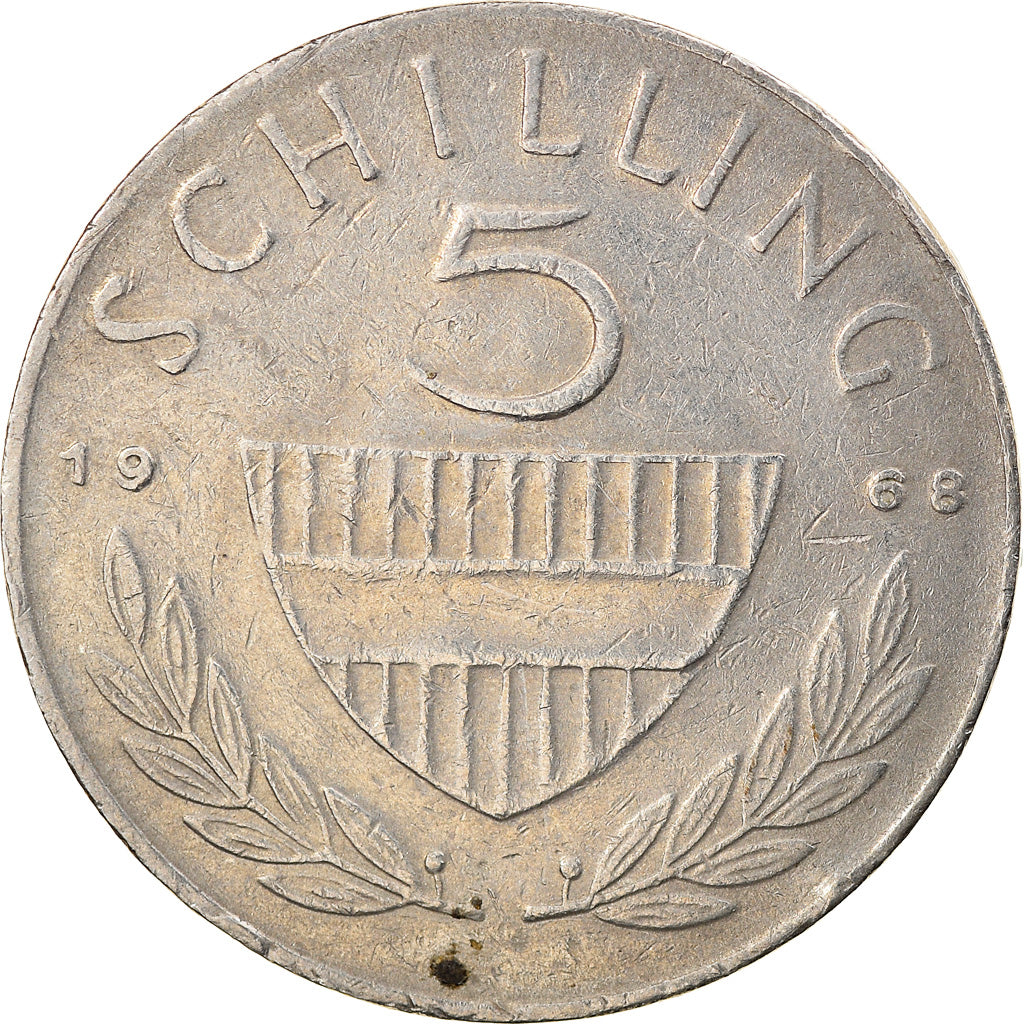 Coin, Austria, 5 Schilling, 1968, EF(40-45), Copper-nickel, KM:2889a