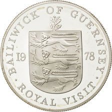Coin, Guernsey, Elizabeth II, 25 Pence, 1978, MS(63), Silver, KM:32a