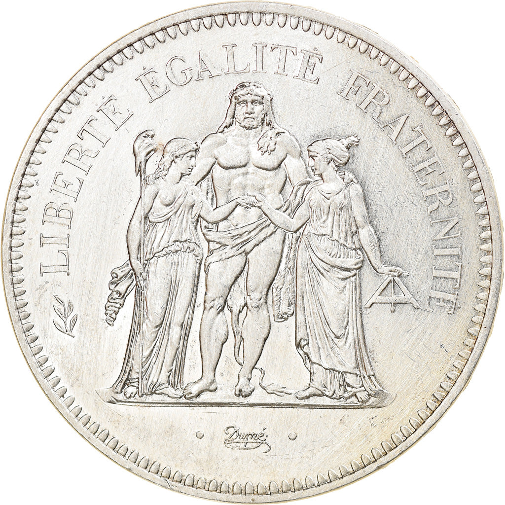 Coin, France, Hercule, 50 Francs, 1975, Paris, AU(55-58), Silver, KM:941.1