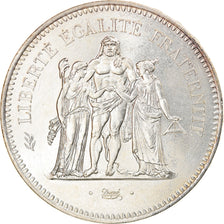 Münze, Frankreich, Hercule, 50 Francs, 1976, Paris, VZ, Silber, KM:941.1
