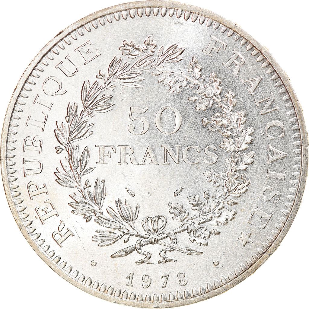Moneta, Francia, Hercule, 50 Francs, 1978, Paris, SPL-, Argento, KM:941.1