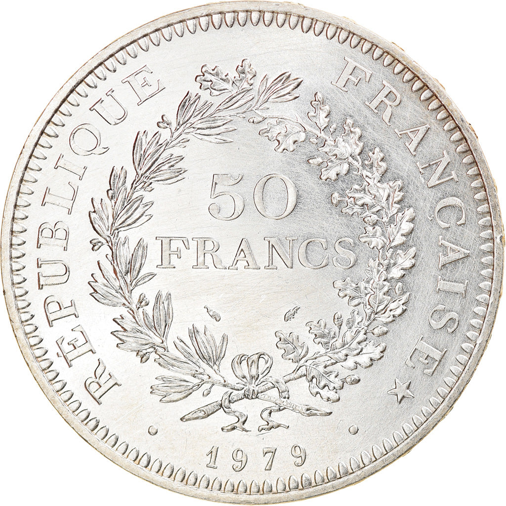 Coin, France, Hercule, 50 Francs, 1979, Paris, AU(55-58), Silver, KM:941.1