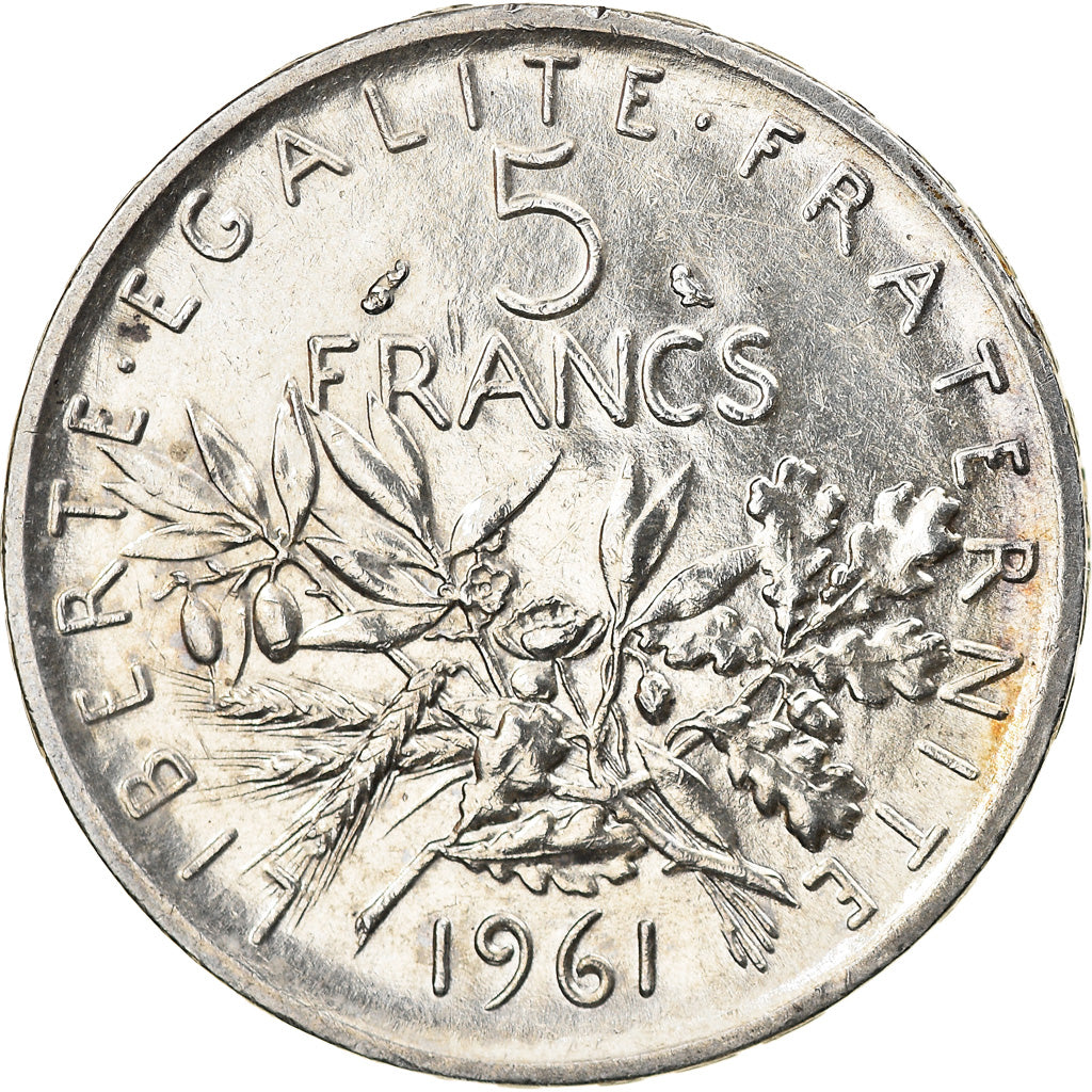 Monnaie, France, Semeuse, 5 Francs, 1961, SUP, Argent, Gadoury:770, KM:926