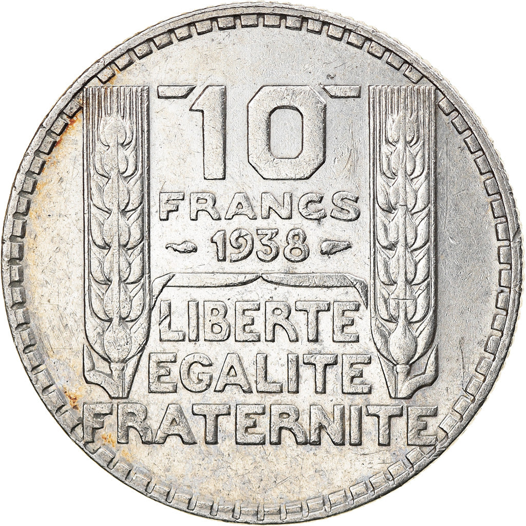 Coin, France, Turin, 10 Francs, 1938, Paris, EF(40-45), Silver, KM:878
