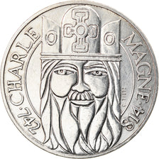 Monnaie, France, Charlemagne, 100 Francs, 1990, SUP, Argent, Gadoury:905, KM:982