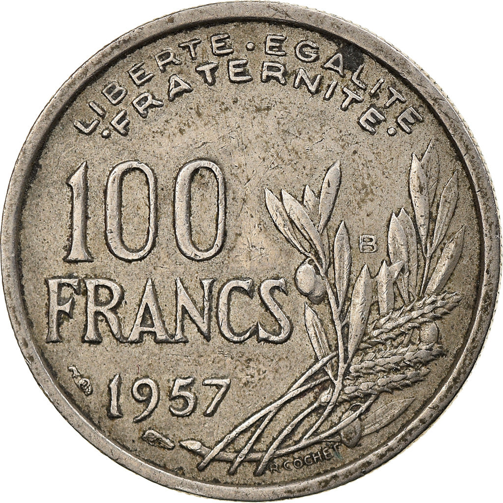 Coin, France, Cochet, 100 Francs, 1957, Beaumont - Le Roger, EF(40-45)