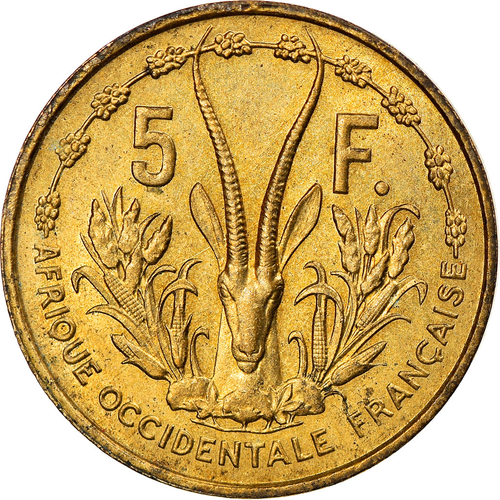 Moneta, Africa occidentale francese, 5 Francs, 1956, Paris, SPL-