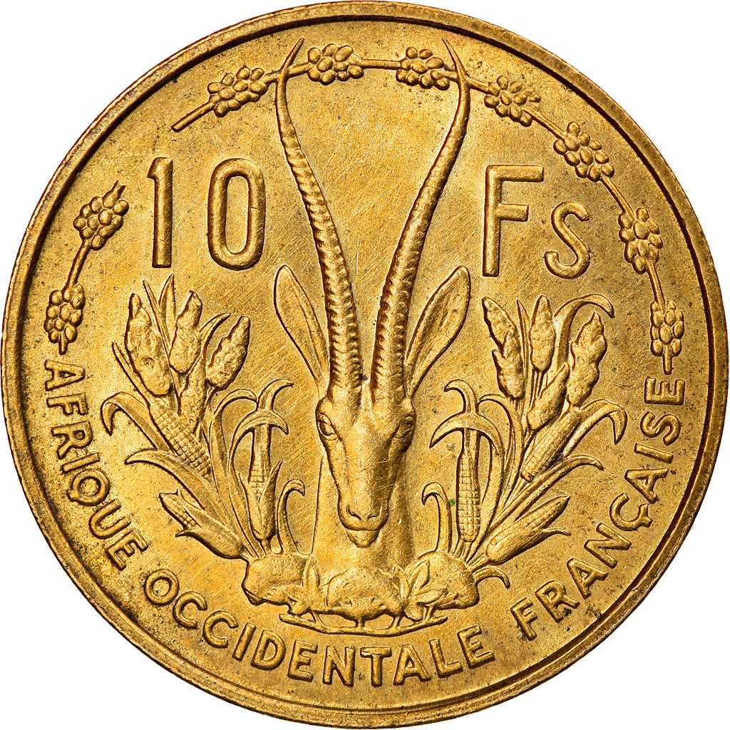 Moneda, África oriental francesa, 10 Francs, 1956, Paris, EBC+, Aluminio -