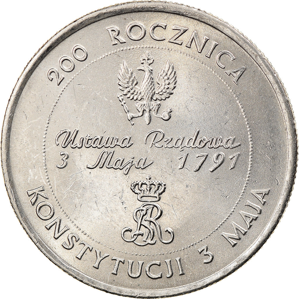 Munten, Polen, 10000 Zlotych, 1991, Warsaw, PR, Nickel plated steel, KM:217