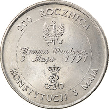 Munten, Polen, 10000 Zlotych, 1991, Warsaw, PR, Nickel plated steel, KM:217