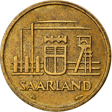 Monnaie, SAARLAND, 10 Franken, 1954, Paris, TTB, Aluminum-Bronze, KM:1
