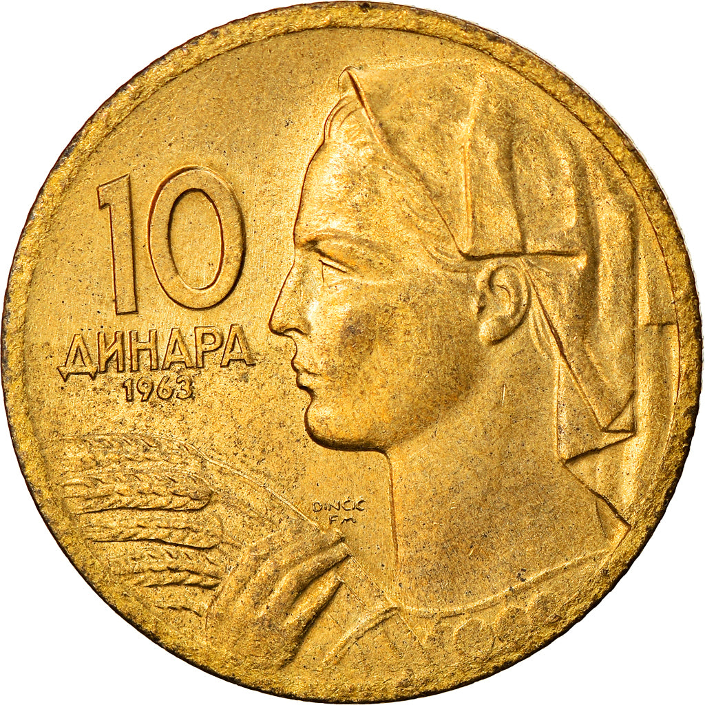 Monnaie, Yougoslavie, 10 Dinara, 1963, TTB+, Aluminum-Bronze, KM:39