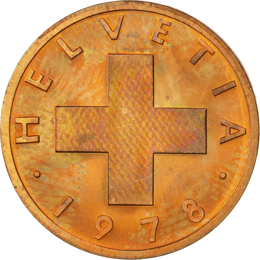 Coin, Switzerland, Rappen, 1978, MS(63), Bronze, KM:46