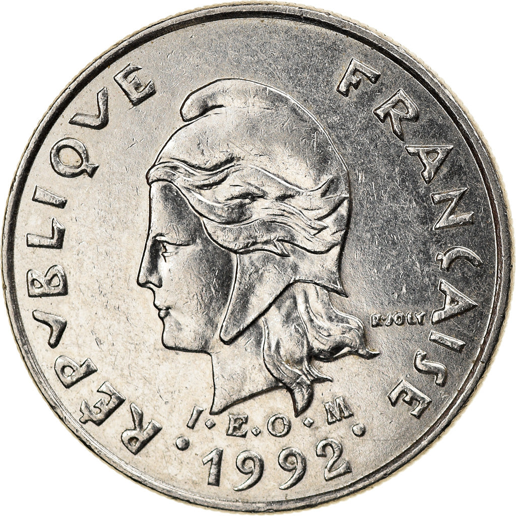 Coin, French Polynesia, 10 Francs, 1992, Paris, AU(50-53), Nickel, KM:8