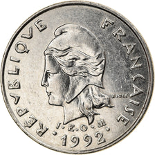 Coin, French Polynesia, 10 Francs, 1992, Paris, AU(50-53), Nickel, KM:8