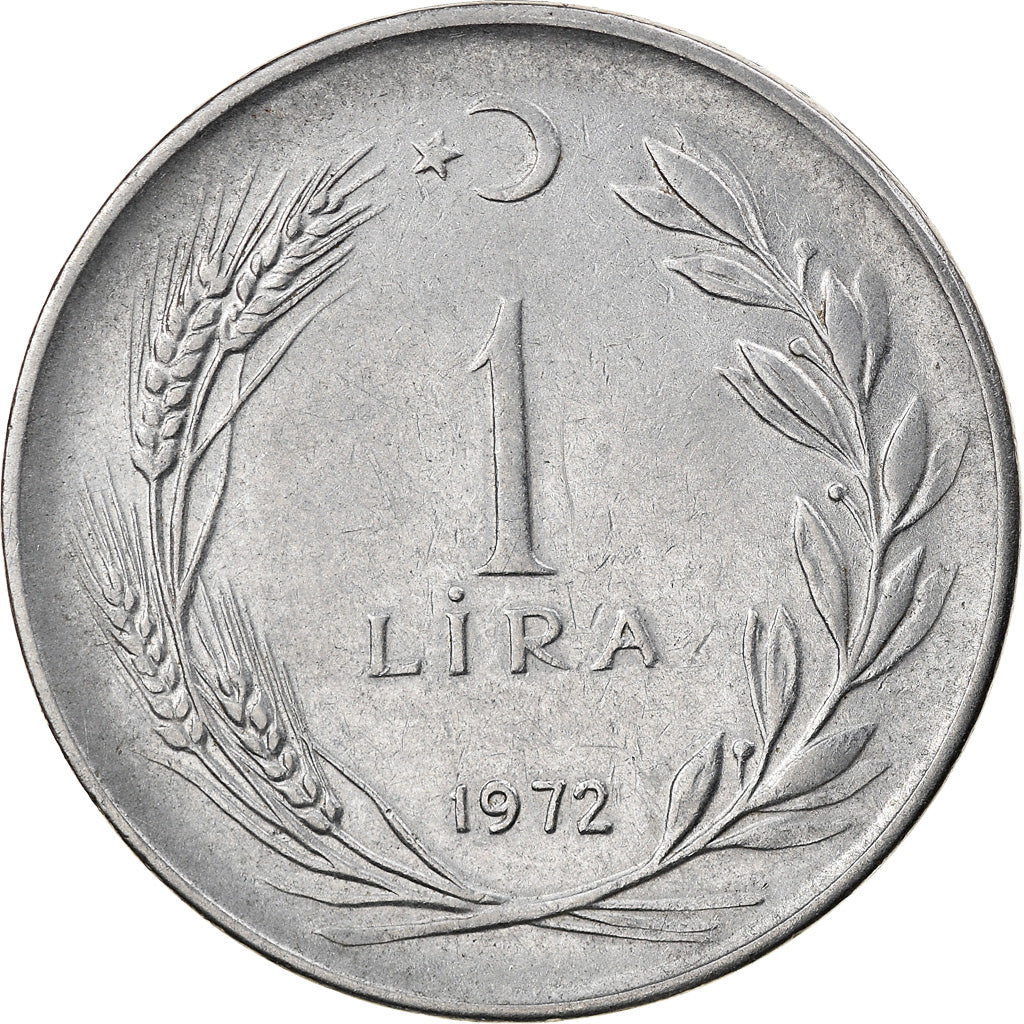 Moneta, Turchia, Lira, 1972, BB, Acciaio inossidabile, KM:889a.1
